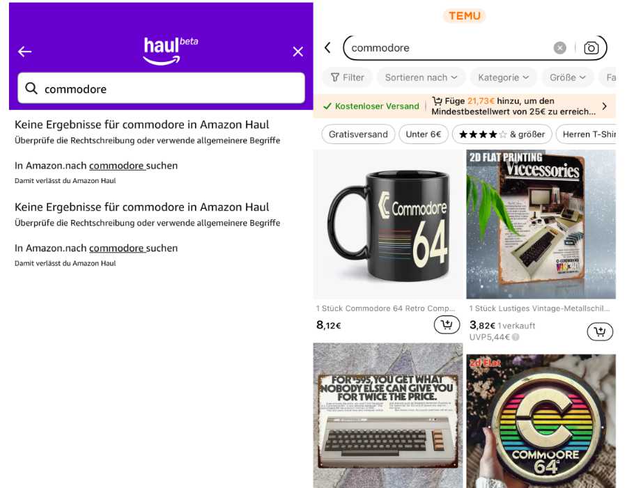 amazon haul VS TEMU